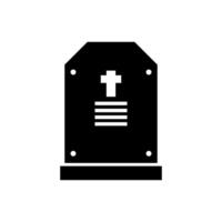 Tombstone illustrated on white background vector