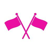 Crossed color guard illustrated on white background vector