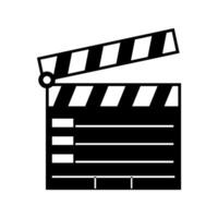 Clapperboard illustrated on white background vector