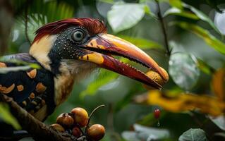 AI generated Colorful Toucan Amidst Lush Foliage photo