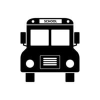 School bus front illustrated on white background vector