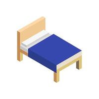 icono de cama en el fondo vector