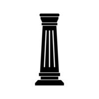 Columna del templo ilustrada sobre fondo blanco. vector