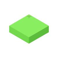 Isometric postit on a background vector