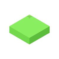 Isometric postit on a background vector