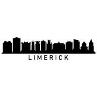 Limerick skyline on white background vector