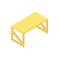 Isometric office desk on a background vector