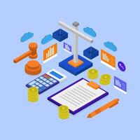 Isometric tax consultant vector