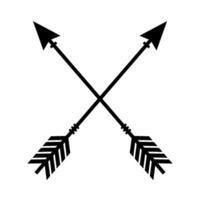 Crossed arrows illustrated on white background vector