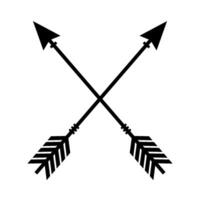 Crossed arrows illustrated on white background vector