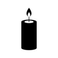 Candle on white background vector