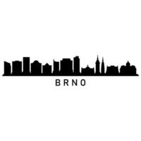 Brno skyline on white background vector