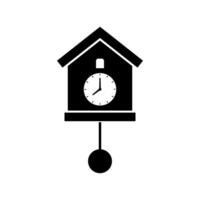 Cuckoo clock illustrated on white background vector