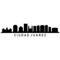 Skyline Ciudad Juarez on white background vector