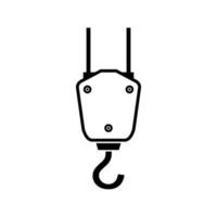 Crane hook illustrated on white background vector