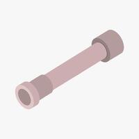 Illustrated isometric construction pipe vector