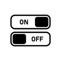 On off button illustrated on white background vector