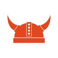 Viking helmet illustrated on white background vector