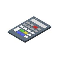 Isometric Calculator Icon On Background vector