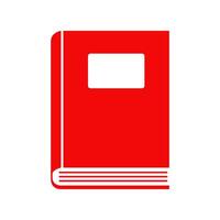 Closed illustrated book on white background vector