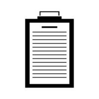 Illustrated clipboard on white background vector