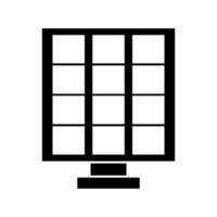 Solar panel illustrated on white background vector