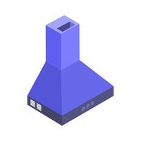 Extractor hood isometric on a background vector