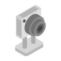 Isometric webcam on a background vector