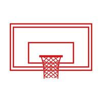 Basketball hoop illustrated on white background vector