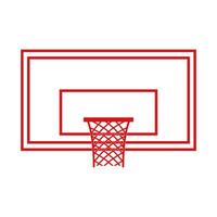 Basketball hoop illustrated on white background vector