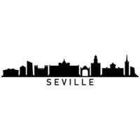 Illustrated Seville skyline vector