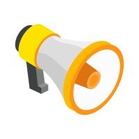 Megaphone Icon On Background vector