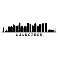 Guangzhou skyline illustrated vector