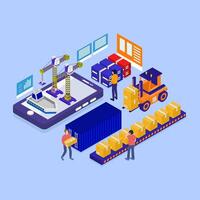 Logistic technology isometric vector