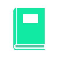 Closed illustrated book on white background vector