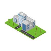 Isometric police station on a background vector