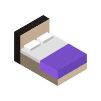 icono de cama en el fondo vector