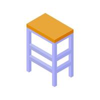 Isometric stool on a background vector