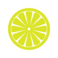 Lemon slice illustrated on white background vector