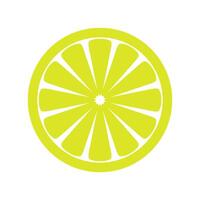 Lemon slice illustrated on white background vector