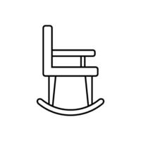 Rocking chair illustrated on white background vector