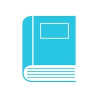 Closed illustrated book on white background vector