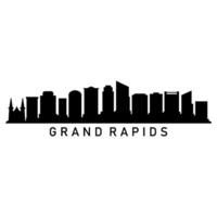 Grand Rapids skyline on white background vector