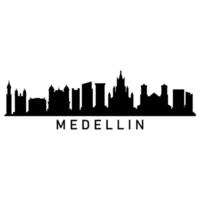 Medellin skyline illustrated on white background vector