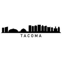 Tacoma skyline illustrated vector