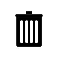 Trash bin illustrated on white background vector