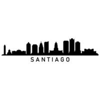 Santiago skyline illustrated vector