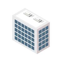 icono de edificio sobre fondo blanco vector