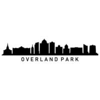 Skyline overland park illustrated on white background vector