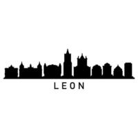 Leon skyline on white background vector